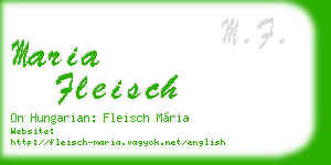 maria fleisch business card